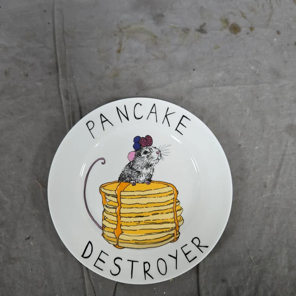 JIMBOBART PANCAKE DESTROYER PLATE – CERAMIC DECORATIVE PLATE