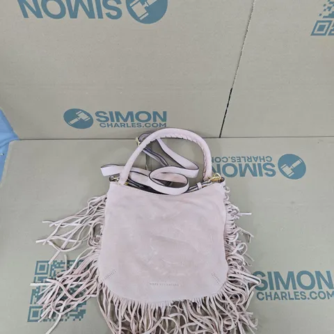 AIMEE KESTENBERG FRINGE SUEDE SHOULDER BAG – PINK