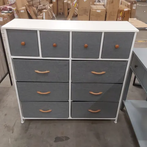 FABRIC CHEST OF DRAWERS WITH METAL FRAME