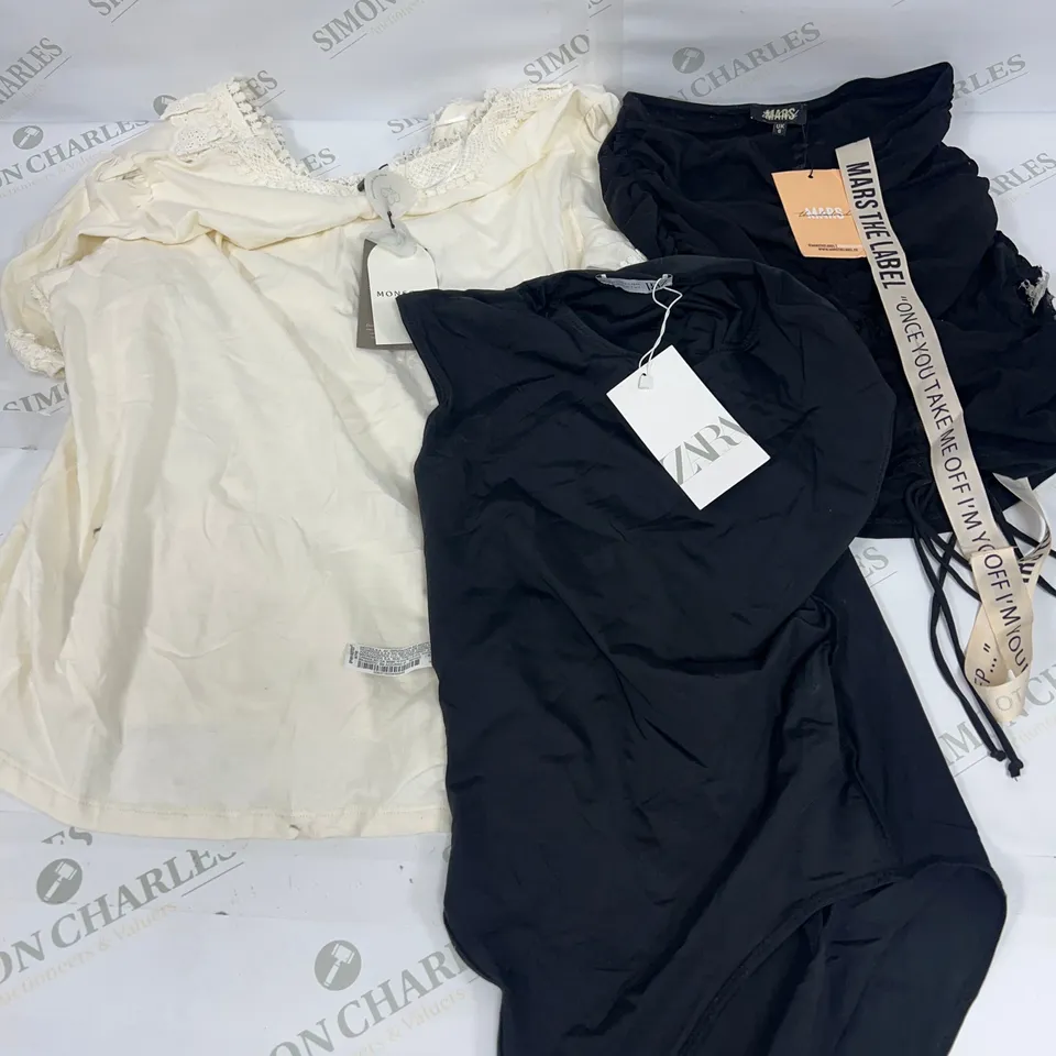 MEDIUM BOX OF ASSORTED CLOTHING TO INCLUDE MARS THE LABEL, MONSOON AND ZARA
