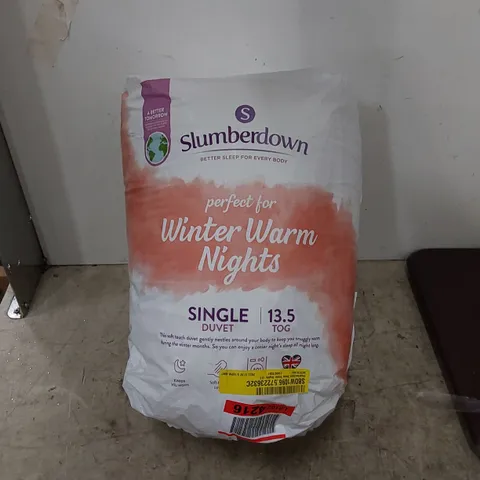 BAGGED SLUMBERDOWN WARM WINTER NIGHTS 13.5 TOG DUVET // SIZE: SINGLE