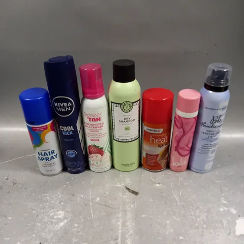 APPROXIMATELY 15 ASSORTED AEROSOLS TO INCLUDE DRY SHAMPOO, HEAT SPRAY, NIVEA MEN DEODORANT ETC - COLLECTION ONLY 