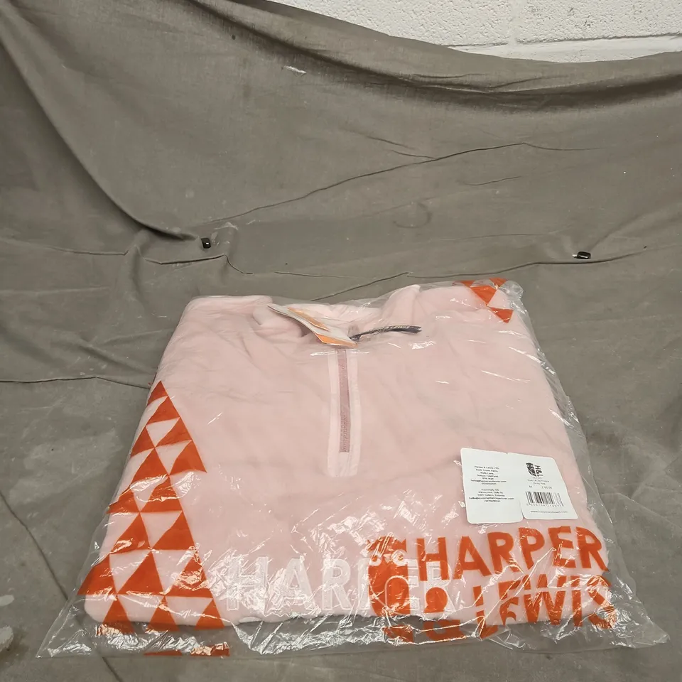 HARPER & LEWIS ELSA 1/4 ZIP FLEECE – DUSTY PINK, M