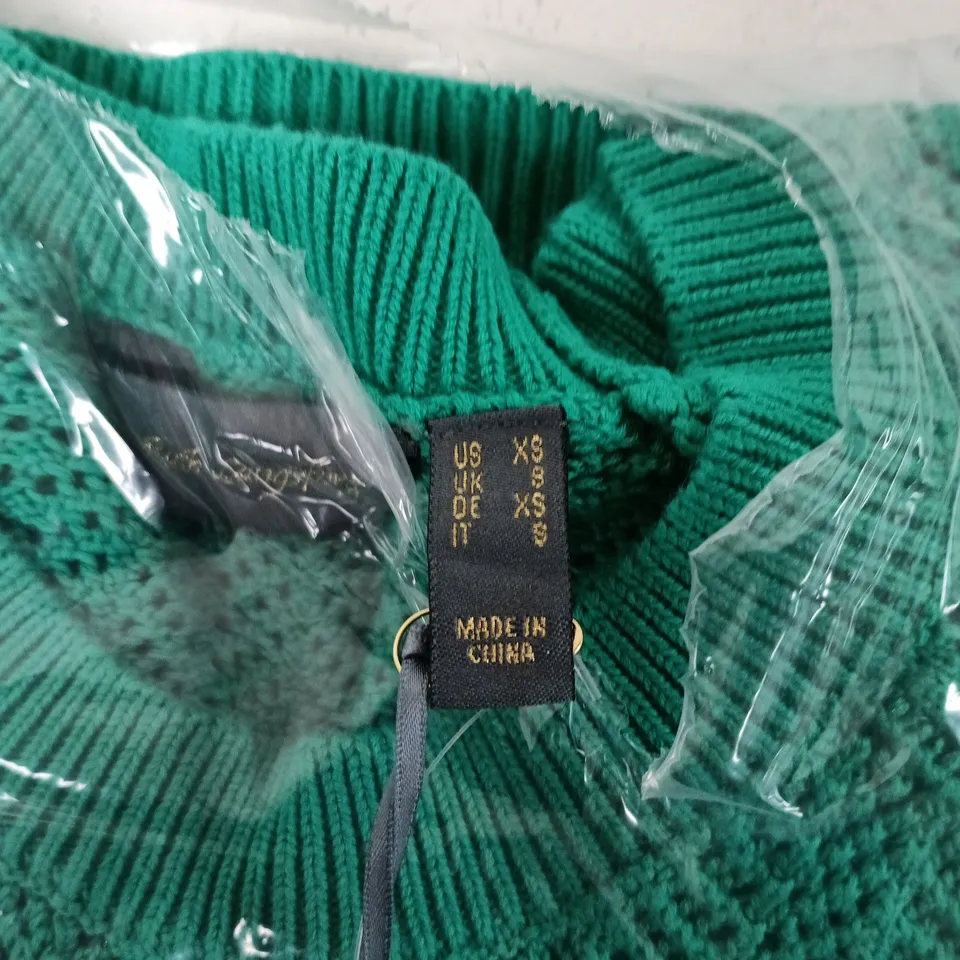 RUTH LANGSFORD FASHION GREEN KNITTED JUMPER – WOMEN'S S