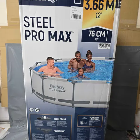 BOXED BESTWAY 12FT PRO MAX POOL WITH PUMP // COLLECTION ONLY