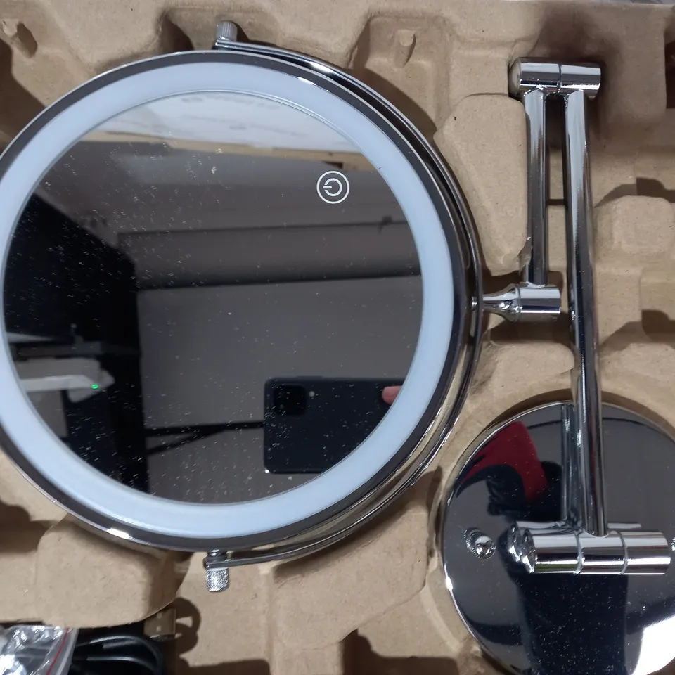 BOXED UNBRANDED 8 INCH MOUNTED MAKEUP MIRROR