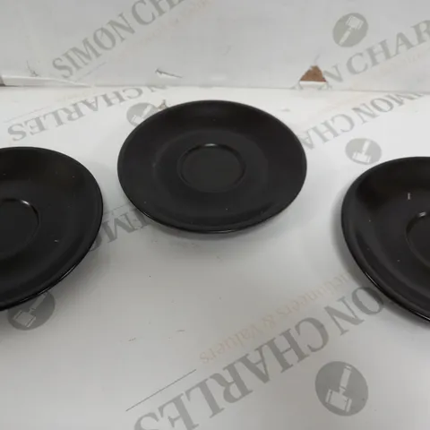 GENWARE PORCELAIN MATT BLACK SAUCER (PACK OF 6)