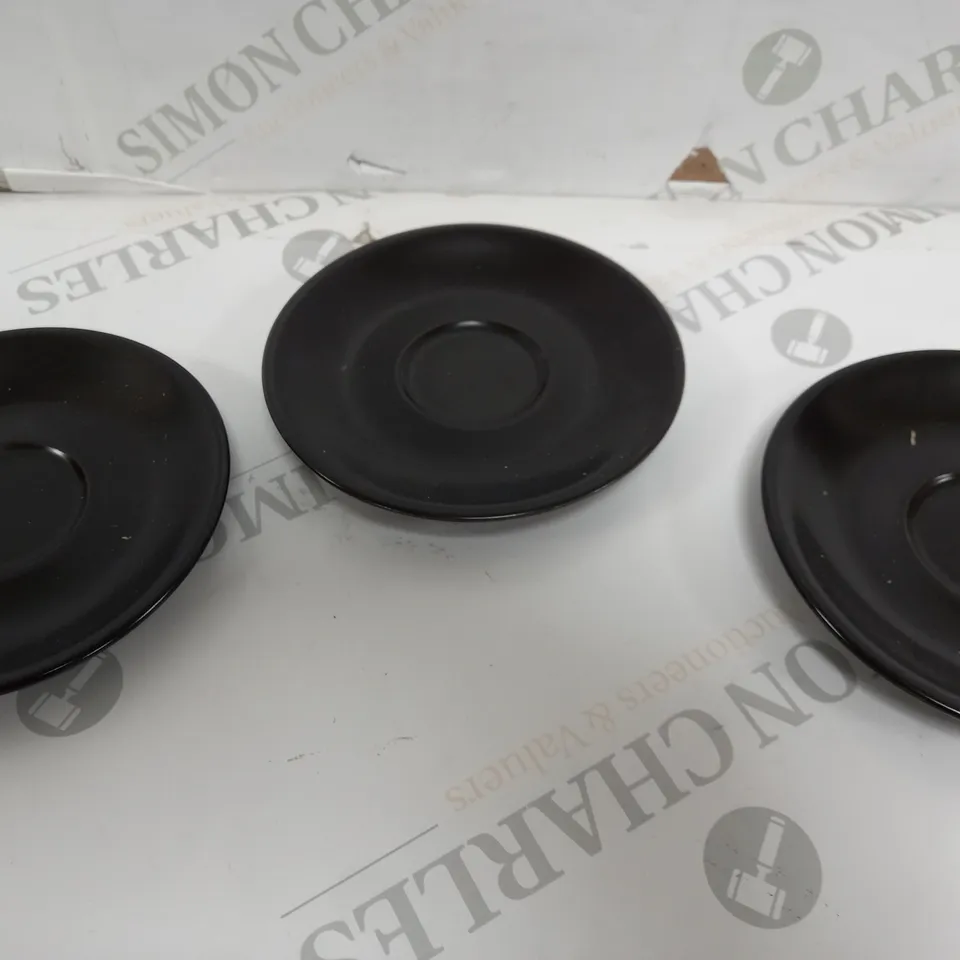 GENWARE PORCELAIN MATT BLACK SAUCER (PACK OF 6)