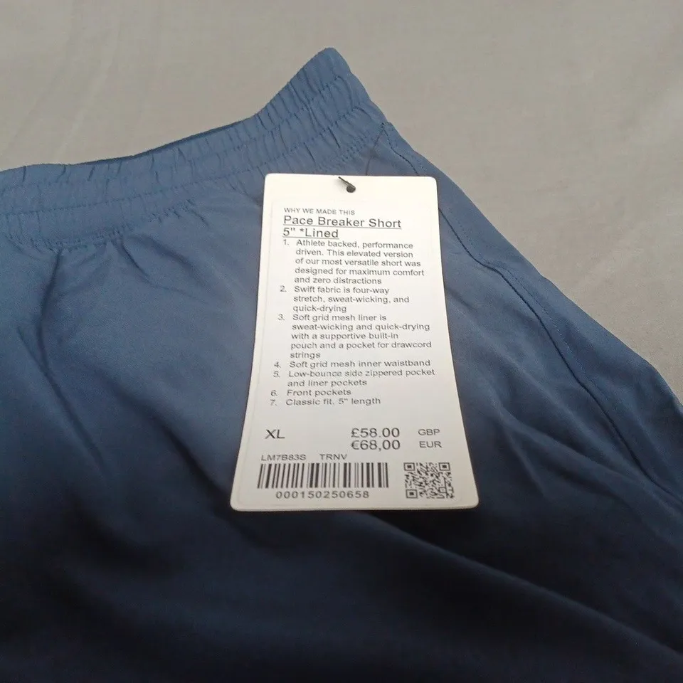 LULULEMON PACE BREAKER SHORTS SIZE XL