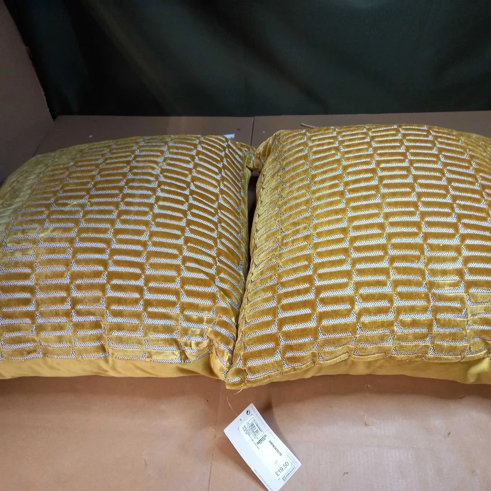 SET OF 2 VELVET JACQUARD CUSHIONS