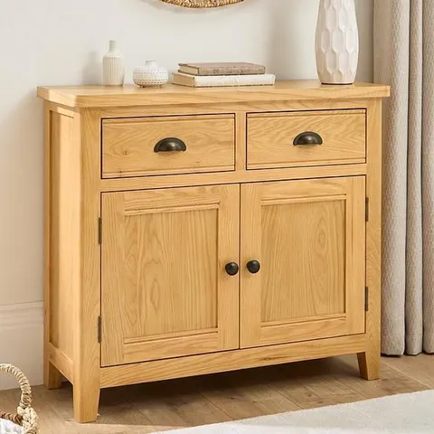 ASHWIN READY ASSEMBLED 2 DOOR, 2 DRAWER MEDIUM SIDEBOARD - CONTAINS SOLID WOOD