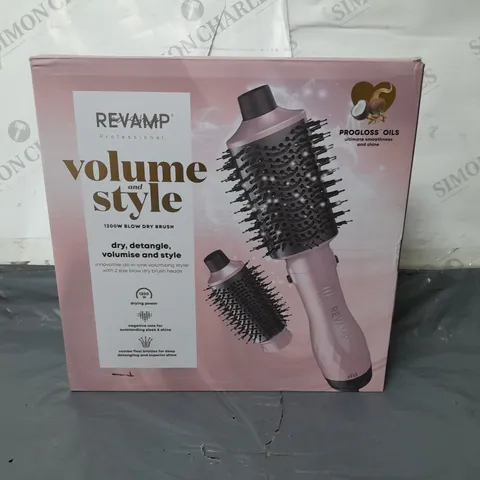 LOT OF 5 BOXED REVAMP VOLUME & STYLE 1200W BLOW DRY BRUSH