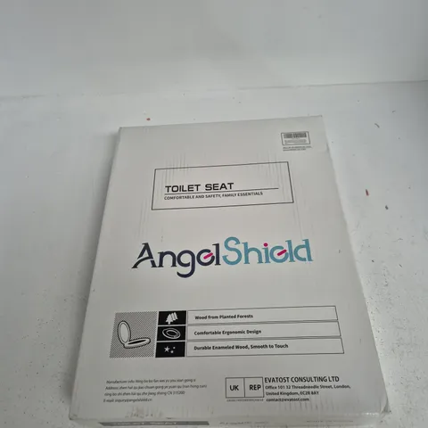 ANGELSHIELD TOILET SEAT – ENAMELLED WOOD, ERGONOMIC DESIGN (BOXED)