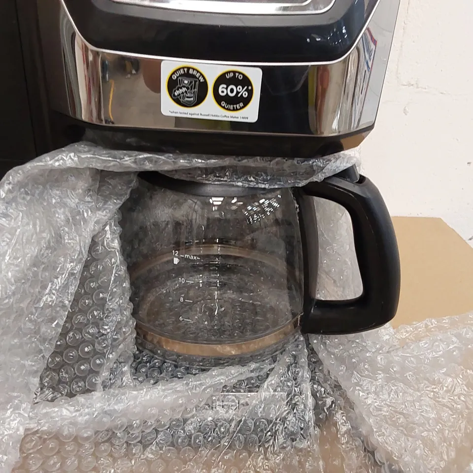 BOXED RUSSELL HOBBS CHESTER GRIND AND BREWERY 12L FILTER COFFEE MACHINE (1 BOX)