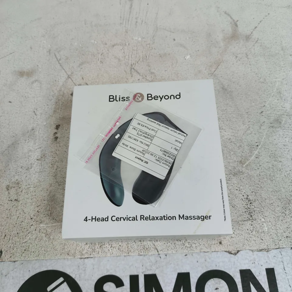 BLISS & BEYOND 4-HEAD CERVICAL RELAXATION MASSAGER