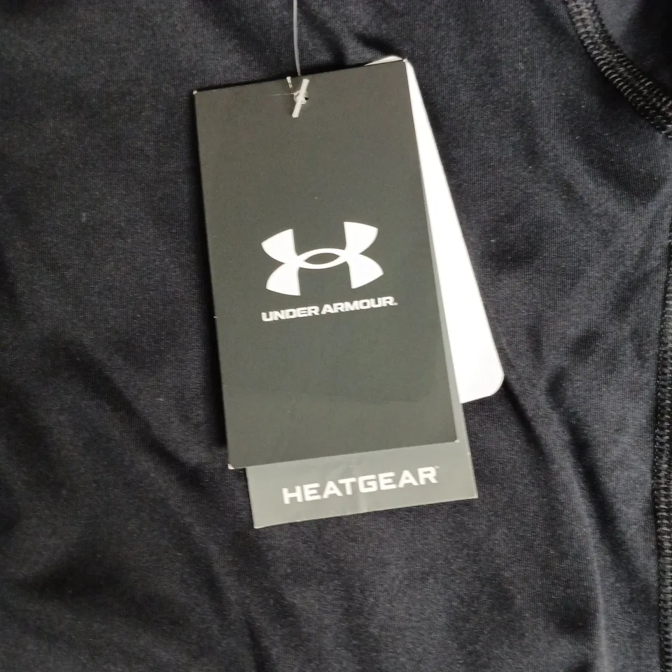 UNDER ARMOUR HEATGEAR MOCK LONG-SLEEVE TOP – BLACK, BOYS' (KIDS)