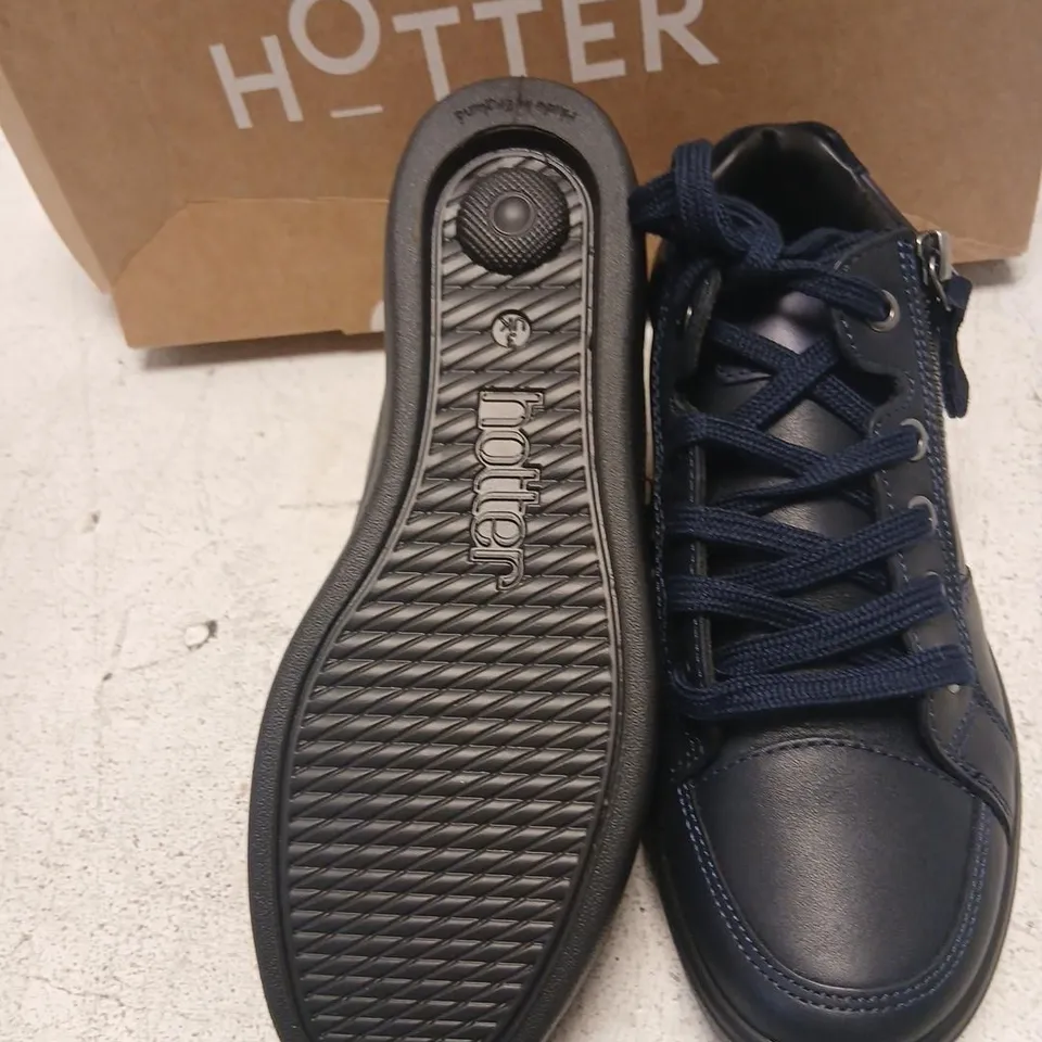 HOTTER NAVY METALLIC RAPID WIDE SHOES – UK3 (US5, EU36) – WOMEN'S