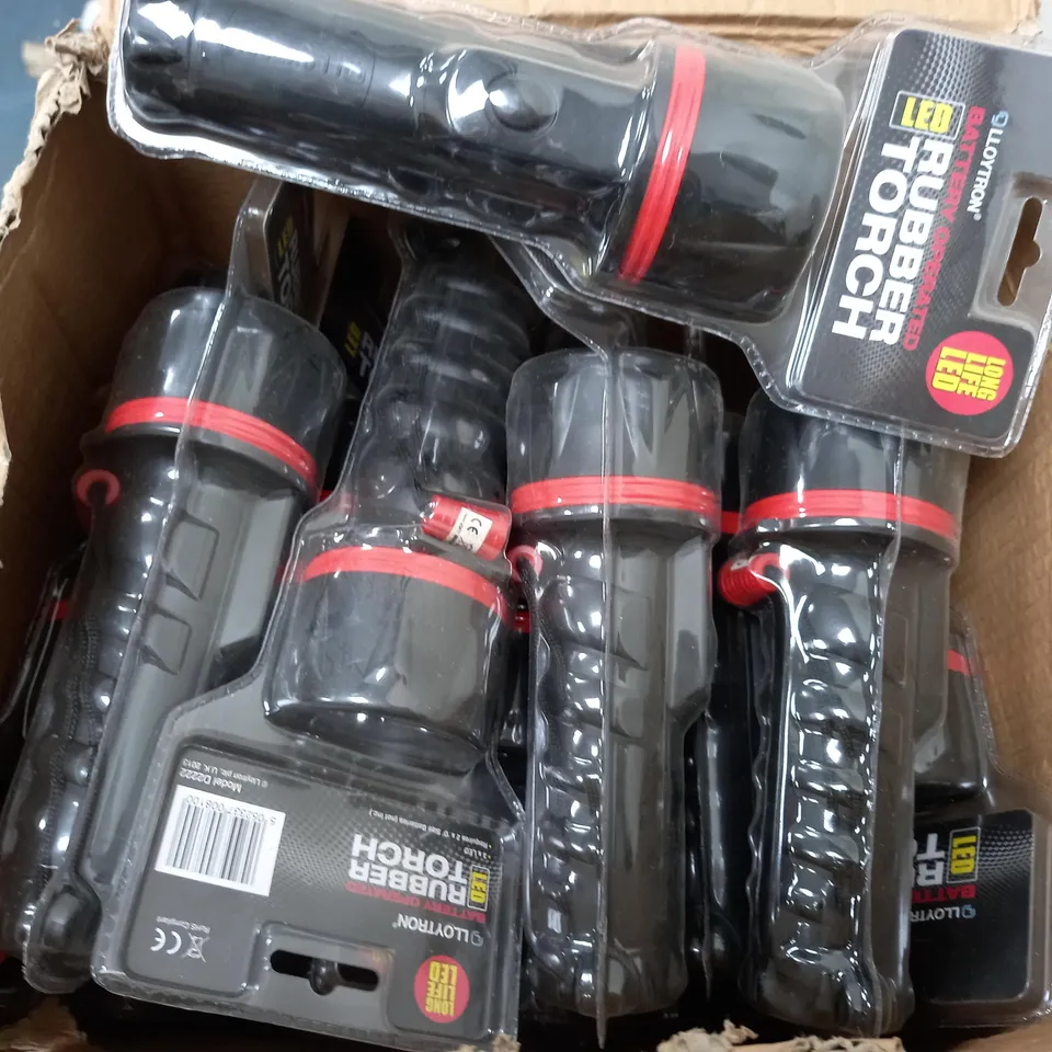 APPROXIMATELY 12 LLOYTRON BATTERY LED RUBBER TORCH