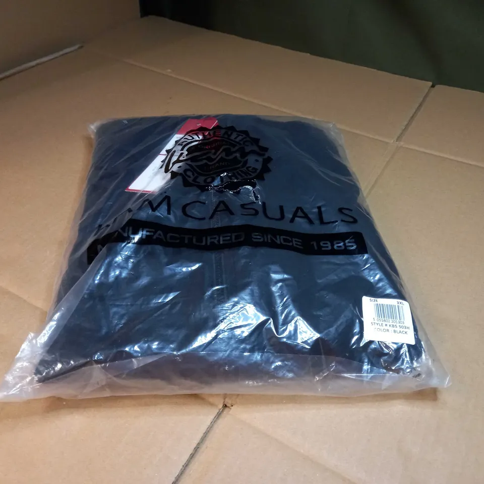 PACKAGED KAM CASUALS BLACK HOODIE - 3XL