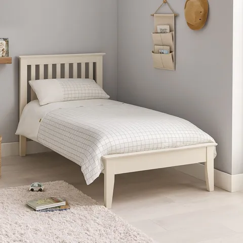 BOXED JULIAN BOWEN SALERNO SHAKER 90cm (3FT) IVORY SINGLE BED (2 BOXES)