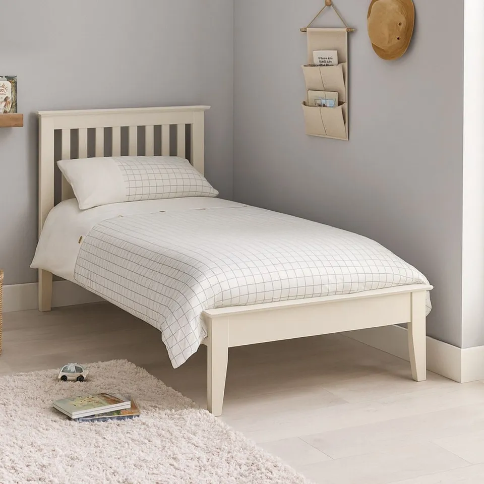 BOXED JULIAN BOWEN SALERNO SHAKER 90cm (3FT) IVORY SINGLE BED (2 BOXES)