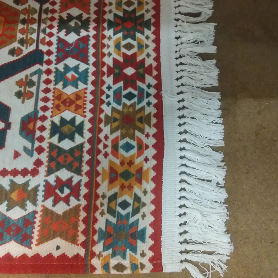 EKOHALI PRINT RUG - COLOURFUL WITH TASSELS 