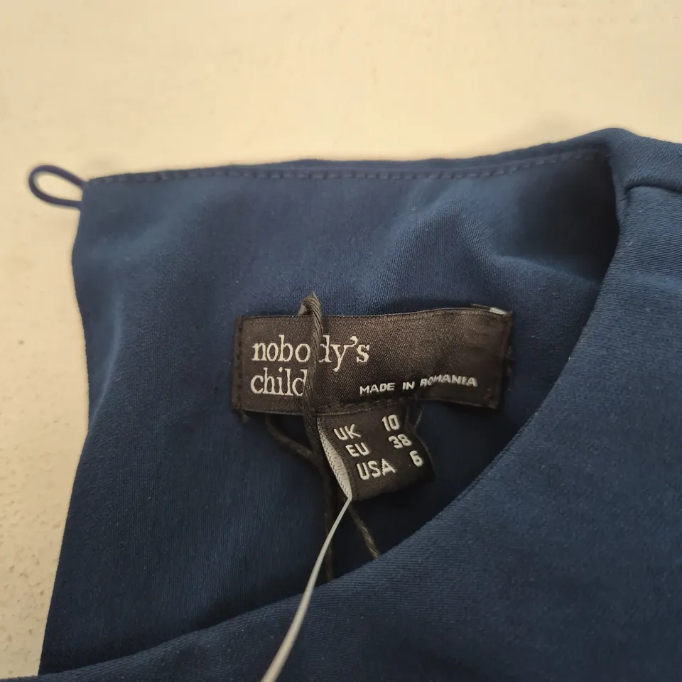 NOBODY'S CHILD NAOMI MIDI DRESS – NAVY BLUE, UK 10 (EU 38, USA 6)
