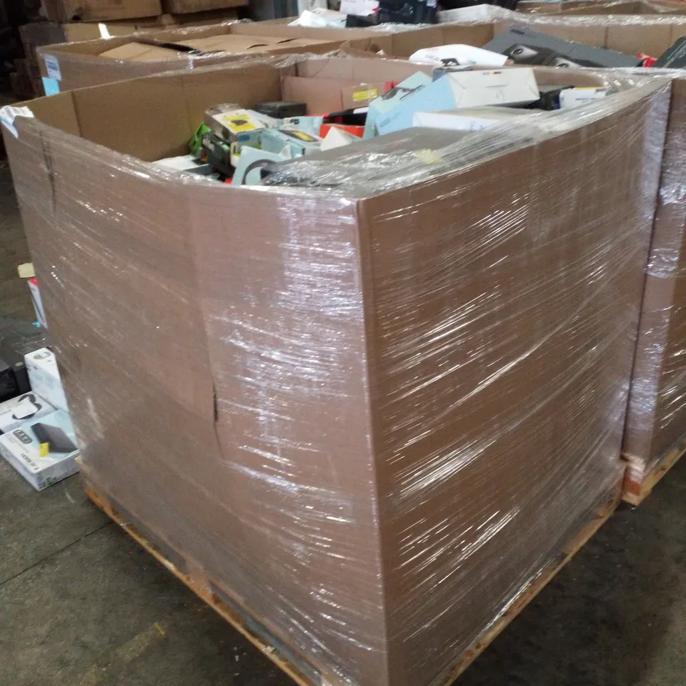 PALLET CONTAINING ASSORTED ELECTRICAL PRODUCTS INCLUDING  CANON PIXMA TS3350 PRINTER, DVD PLAYER WITH HDMI FUNCTION, BLUETOOTH CD BOOMBOX, GAMING KIT, DIGITAL RADIO & WIRELESS HEADPHONES 