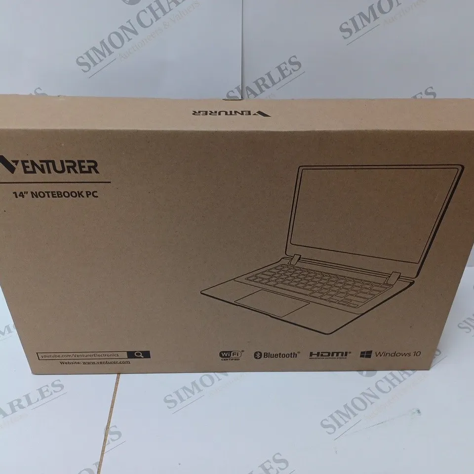 BRAND NEW BOXED VENTURER EUROPA 14 PLUS 14" NOTEBOOK PC - MATT BLACK