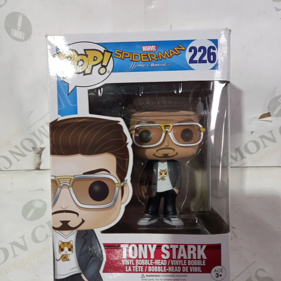 FUNKO POP MARVEL SPIDER-MAN HOMECOMING 226 TONY STARK VINYL BOBBLE-HEAD