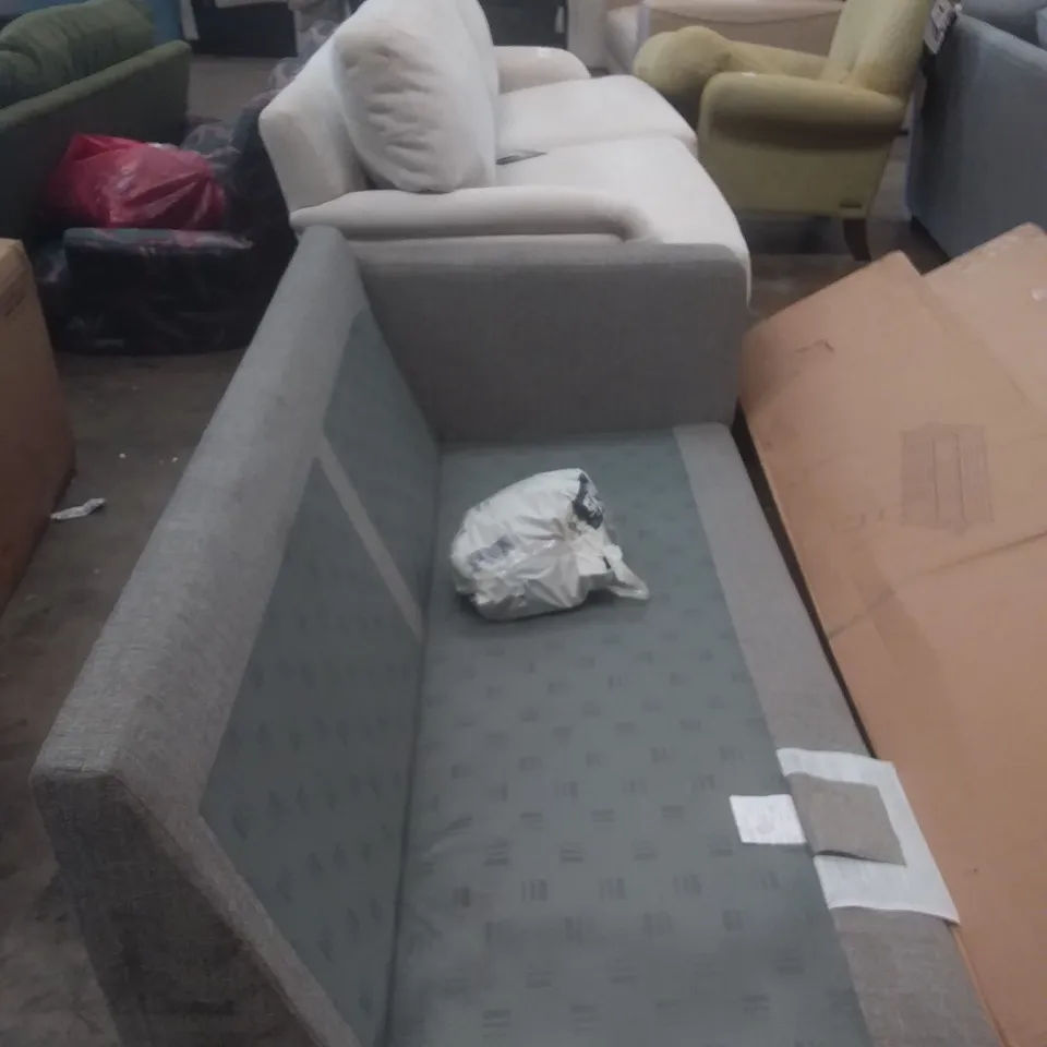 UNPACKAGED INCOMPLETE 2 SEATER SOFA - GREY