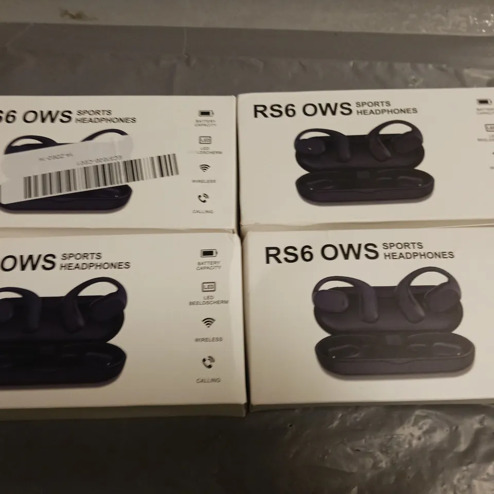 LOT OF 4 SETS OF RS6 OWS SPORTS HEADPHONES