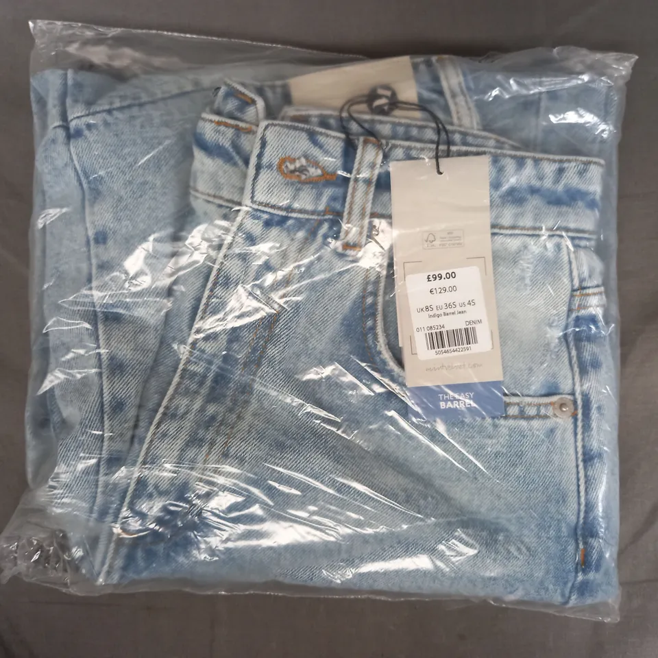 MINT VELVET INDIGO BARREL JEANS IN BLUE UK SIZE 8