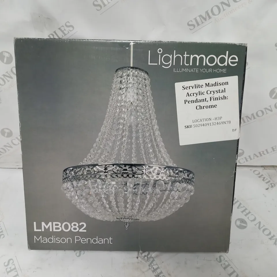 BOXED LIGHTMODE MADISON PENDANT IN CHROME FINISH