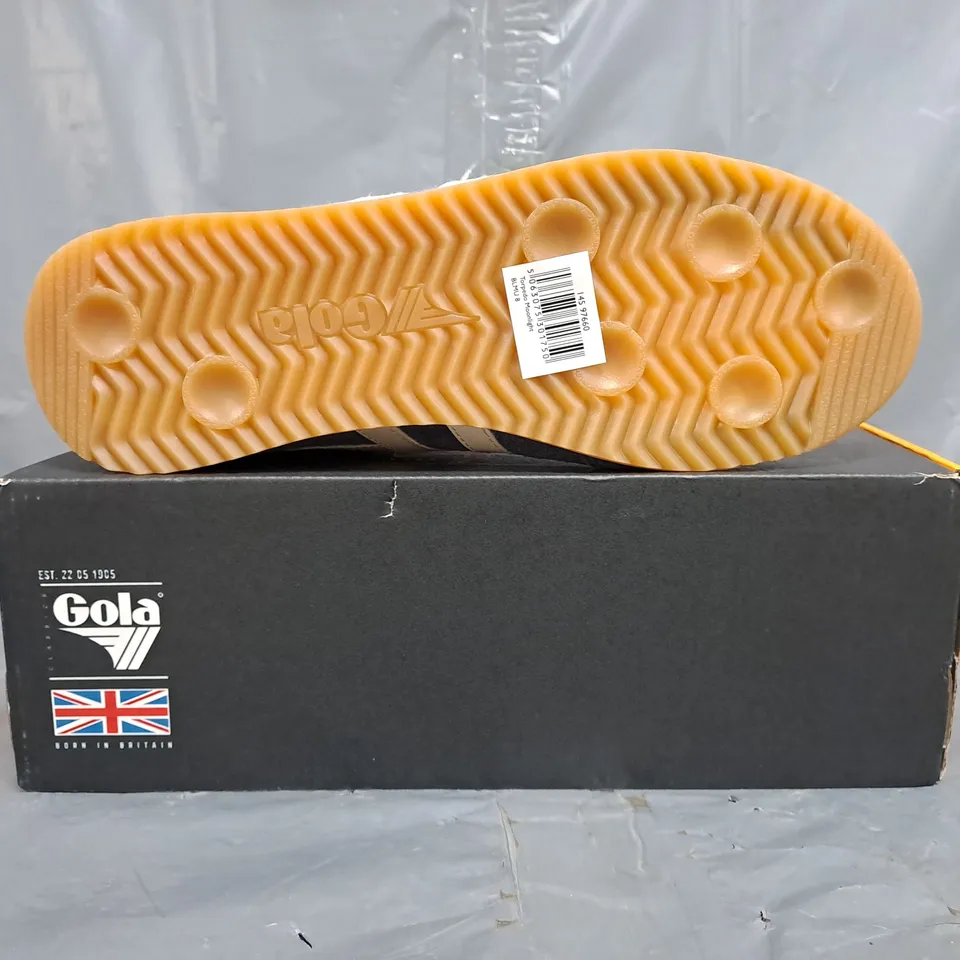 BOXED PAIR OF GOLA TRAINERS IN BLUE/WHITE SIZE UK 8