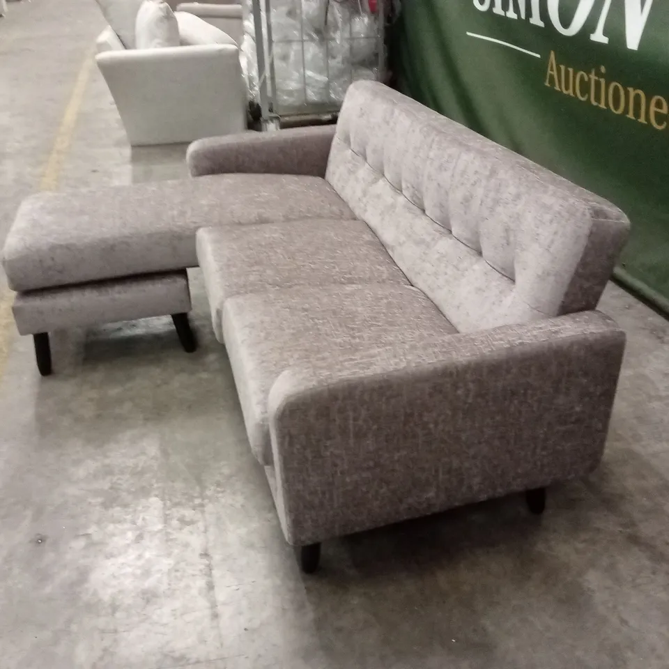 OSLO REVERSIBLE FABRIC CHAISE SOFA - NATURAL RRP £429