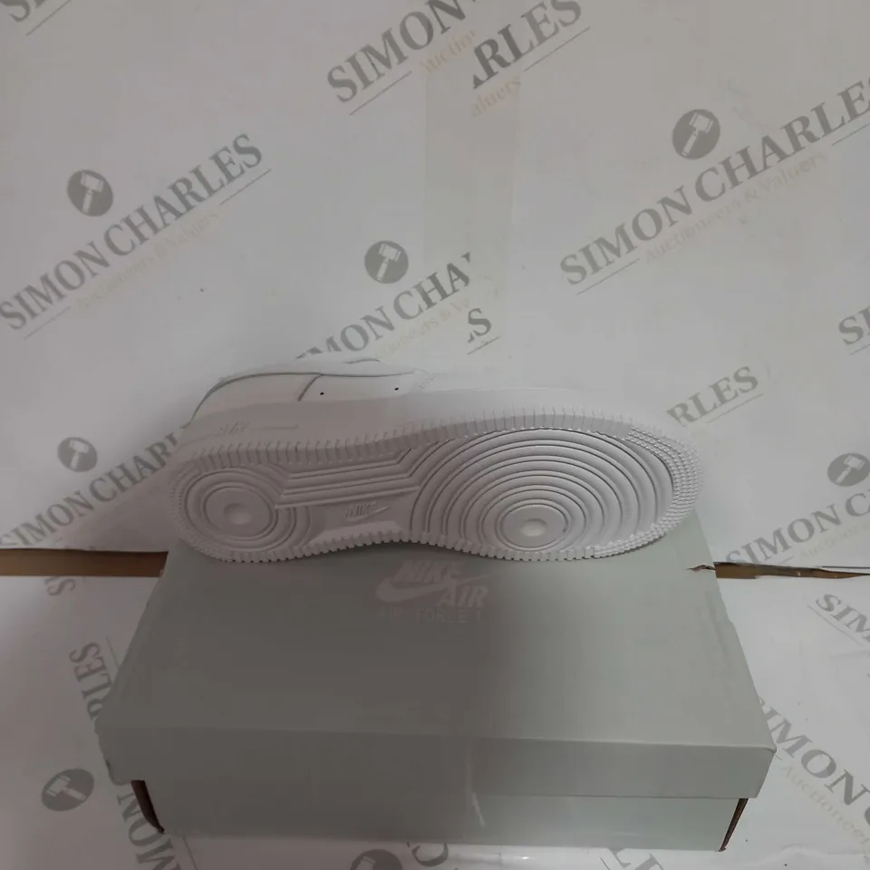 BOXED PAIR OF NIKE WHITE AIR FORCE ONES SIZE 5.5