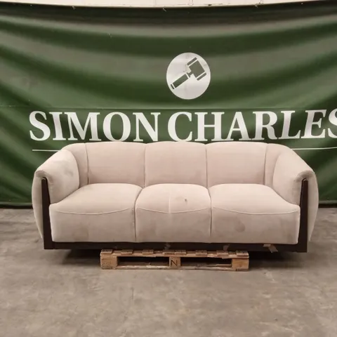 DANETTI TEAGAN CHAMPAGNE FABRIC 3 SEATER SOFA
