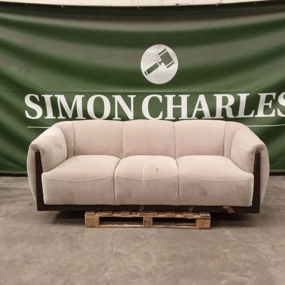 DANETTI TEAGAN CHAMPAGNE FABRIC 3 SEATER SOFA RRP £1799