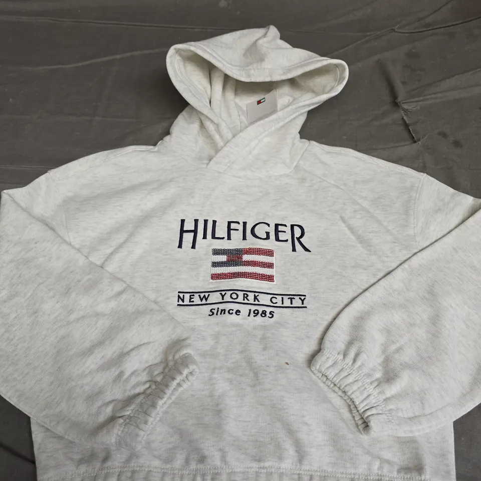 TOMMY HILFIGER SEQUIN FLAG HOODIE - SIZE 8