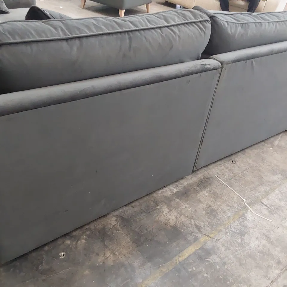 QUALITY BRITISH DESIGNER LOUNGE Co ISOBEL LARGE CORNER GROUP SLATE SHADOW FABRIC 