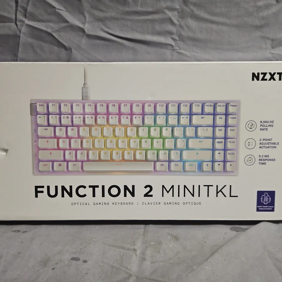 BOXED NZXT FUNCTION 2 MINITKL OPTICAL GAMING KEYBOARD