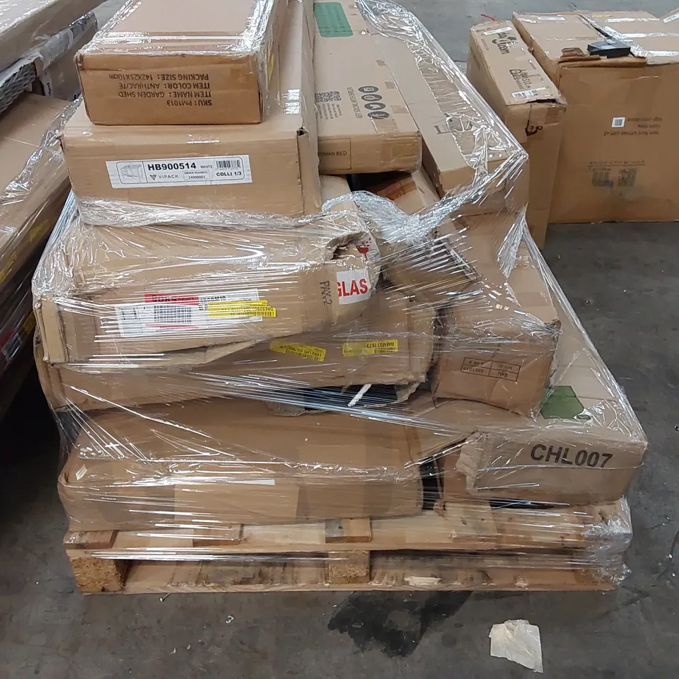 PALLET OF ASSORTED FURNITURE PARTS