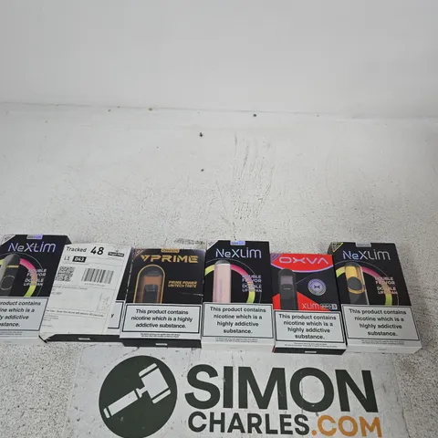 APPROXIMATELY 20 OXVA E-CIG PRODUCTS AND ACCESSORIES IN VARIOUS COLOURS AND FLAVOURS