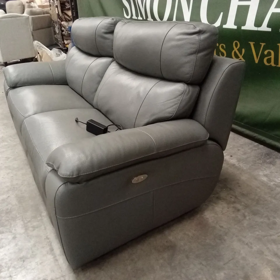 QUALITY DESIGNER ITALIAN MADE PATRIZIO 3 SEATER ELECTRIC RECLINER LEATHER SOFA