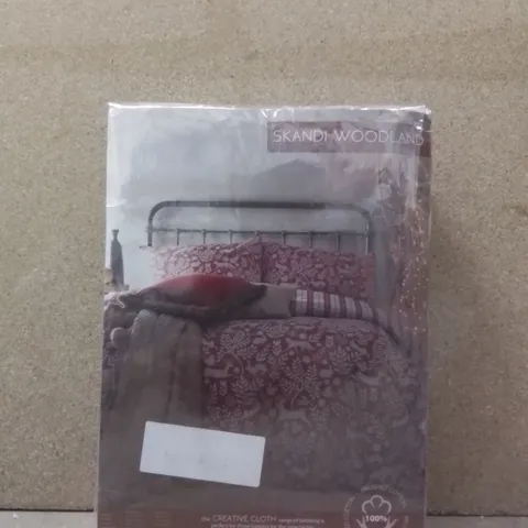 BRAND NEW CREATIVE CLOTH DOUBLE DUVET SET - SKANDI WOODLAND