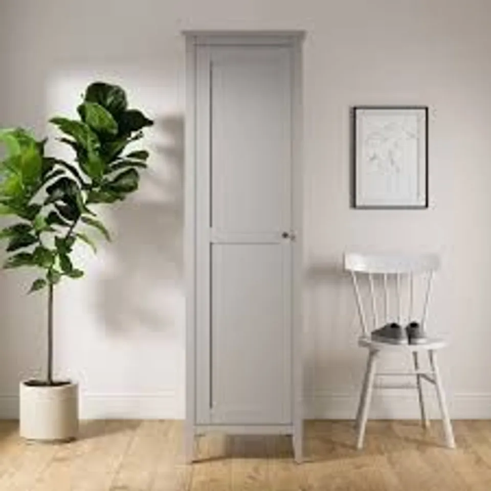 BOXED LYNTON SINGLE WARDROBE - GREY (1 BOX)