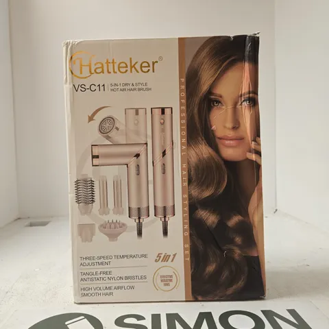 HATTEKER VS-C11 5-IN-1 DRY & STYLE HOT AIR HAIR BRUSH
