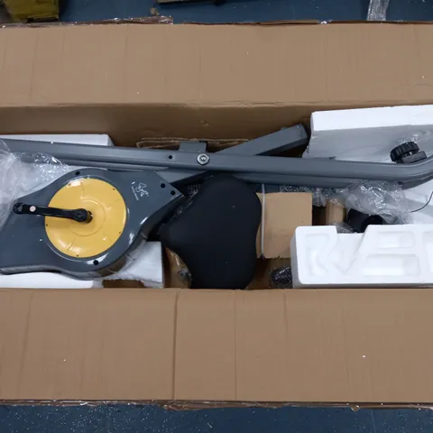 BOXED DAVINA FITNESS FOLDING MAGNETIC EXERCISE BIKE, YELLOW [COLLECTION ONLY]