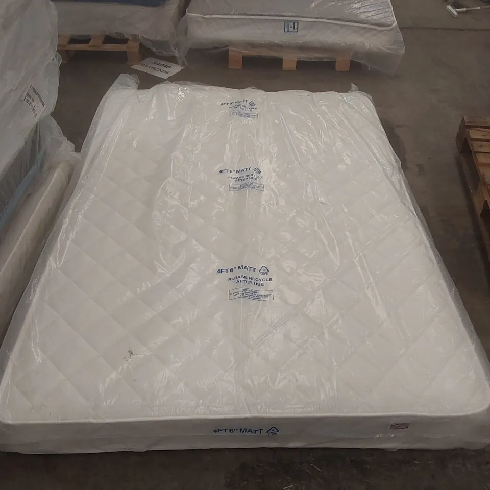 QUALITY BAGGED DOUBLE 135cm AIRSPRUNG LUXURY QUILTED MEDIUM MATTRESS